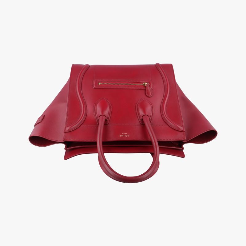 Celine Luggage Mini Shopper Red Leather F-at-0143 F-mm-0143