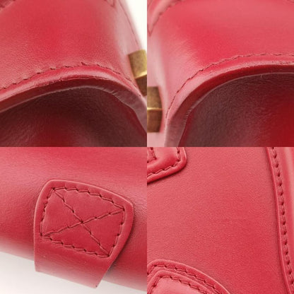 Celine Luggage Mini Shopper Red Leather F-at-0143 F-mm-0143