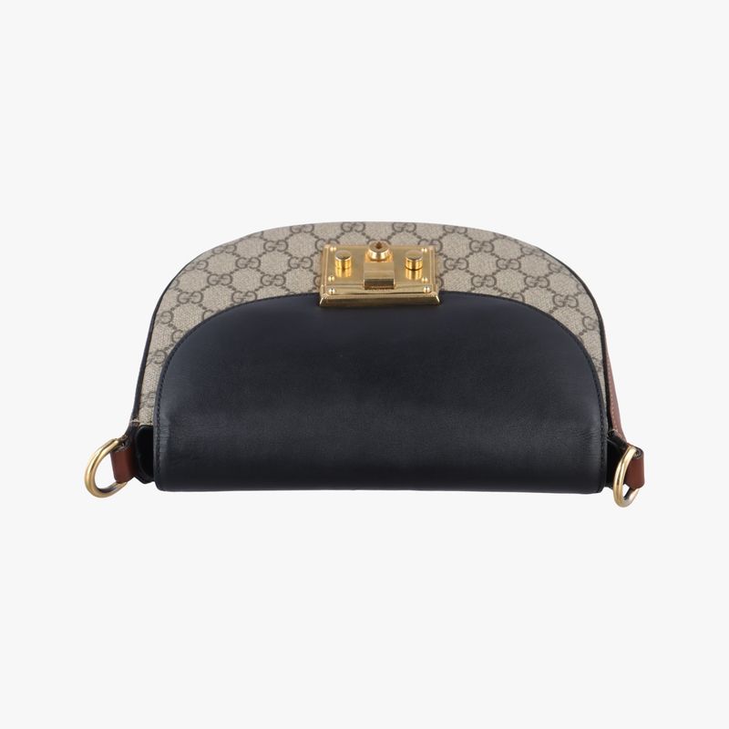 Guccissima Padlock Beige And Black PVC Coated Canvas And Leather 453189