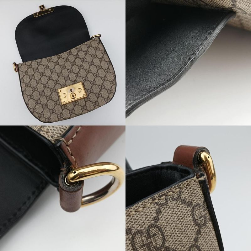 Guccissima Padlock Beige And Black PVC Coated Canvas And Leather 453189