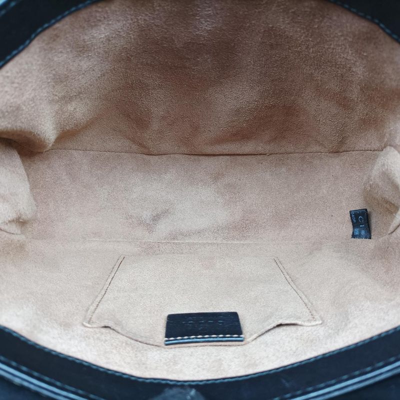 Guccissima Padlock Beige And Black PVC Coated Canvas And Leather 453189