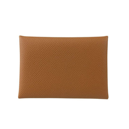 Hermes Coin Case Calvi Duo Gold Epson Unisex Coin Purse Engraved W Never Used