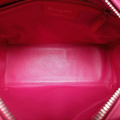 Christian Diorchristian Dior Lady Dior Orange And Pink Lambskin 15-bo-0133
