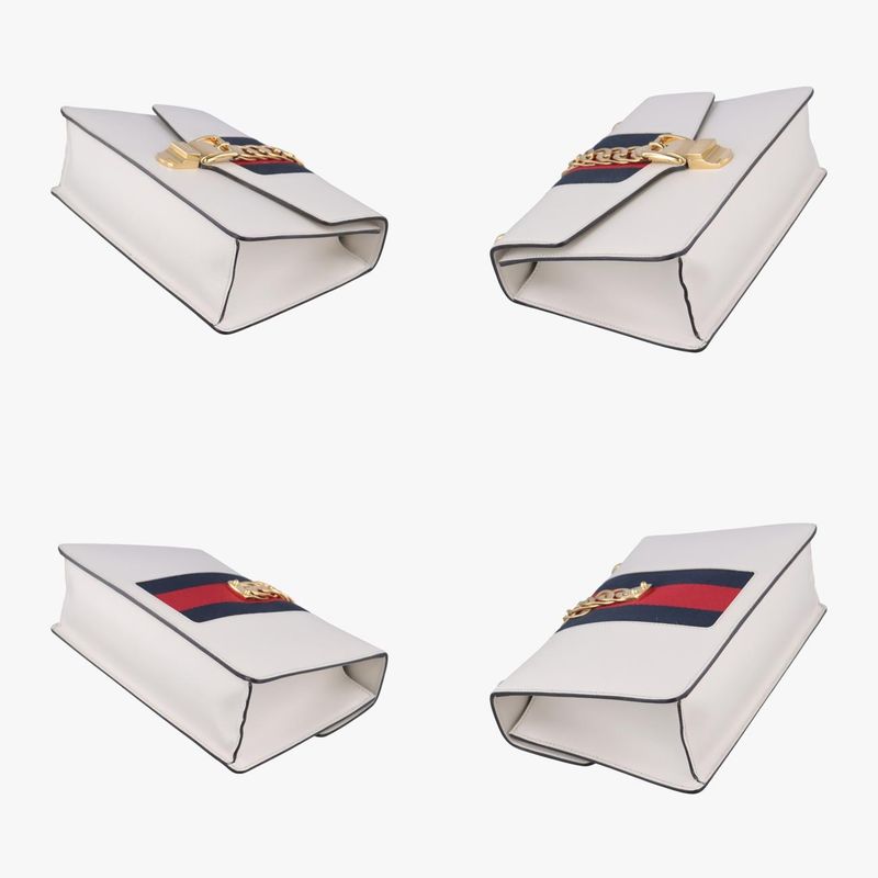 Gucci Sylvie Ivory X Navy X Red Leather 421882 G023902941