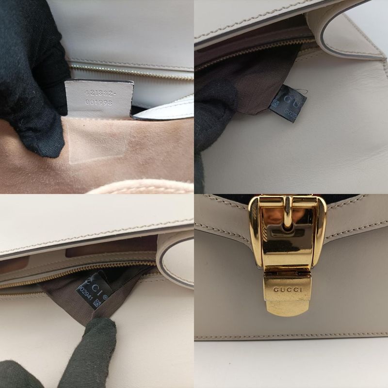 Gucci Sylvie Ivory X Navy X Red Leather 421882 G023902941