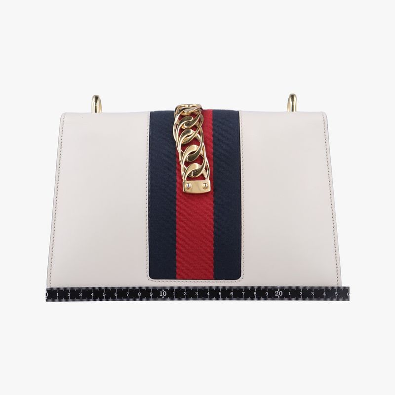 Gucci Sylvie Ivory X Navy X Red Leather 421882 G023902941