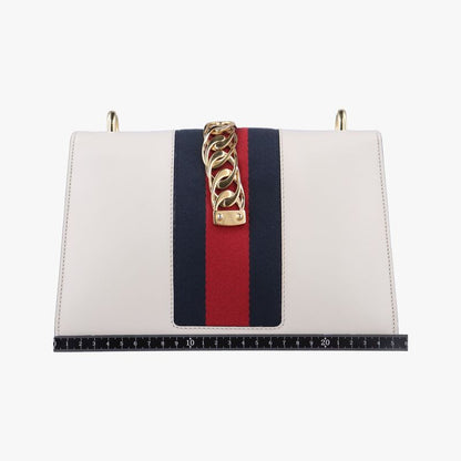 Gucci Sylvie Ivory X Navy X Red Leather 421882 G023902941