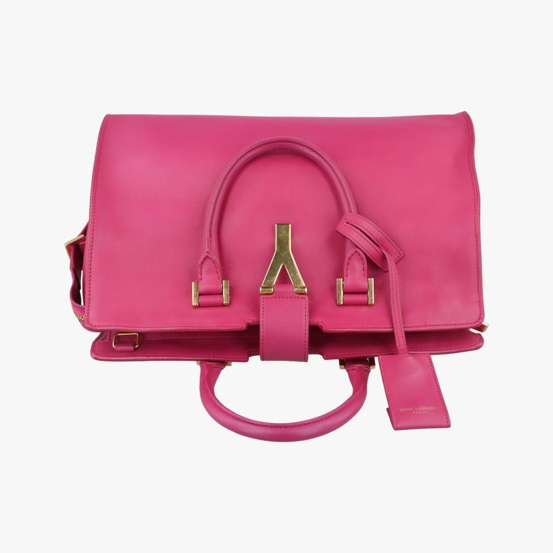 Yves Saint Laurent Yves Saint Laurenty Line Petit Cabas Su Rose Red Leather