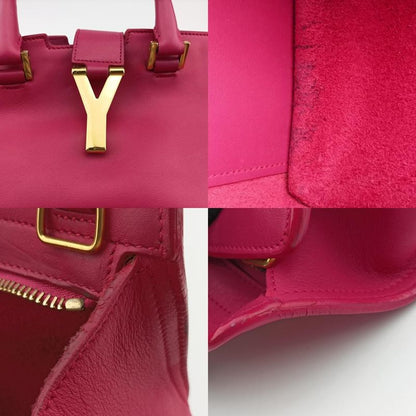 Yves Saint Laurent Yves Saint Laurenty Line Petit Cabas Su Rose Red Leather