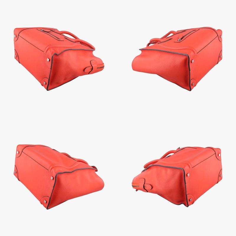 Celine Luggage Mini Shopper Orange Leather S-sa-0191 S-cu-1101