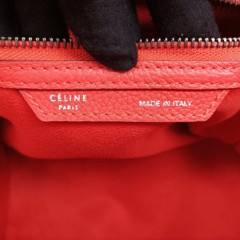 Celine Luggage Mini Shopper Orange Leather S-sa-0191 S-cu-1101