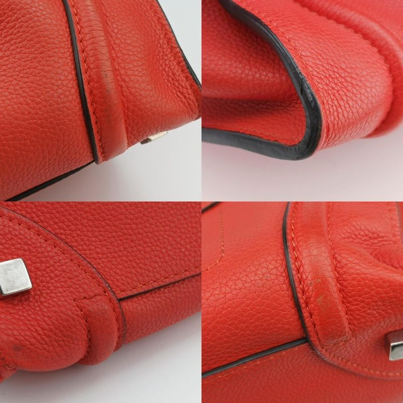 Celine Luggage Mini Shopper Orange Leather S-sa-0191 S-cu-1101