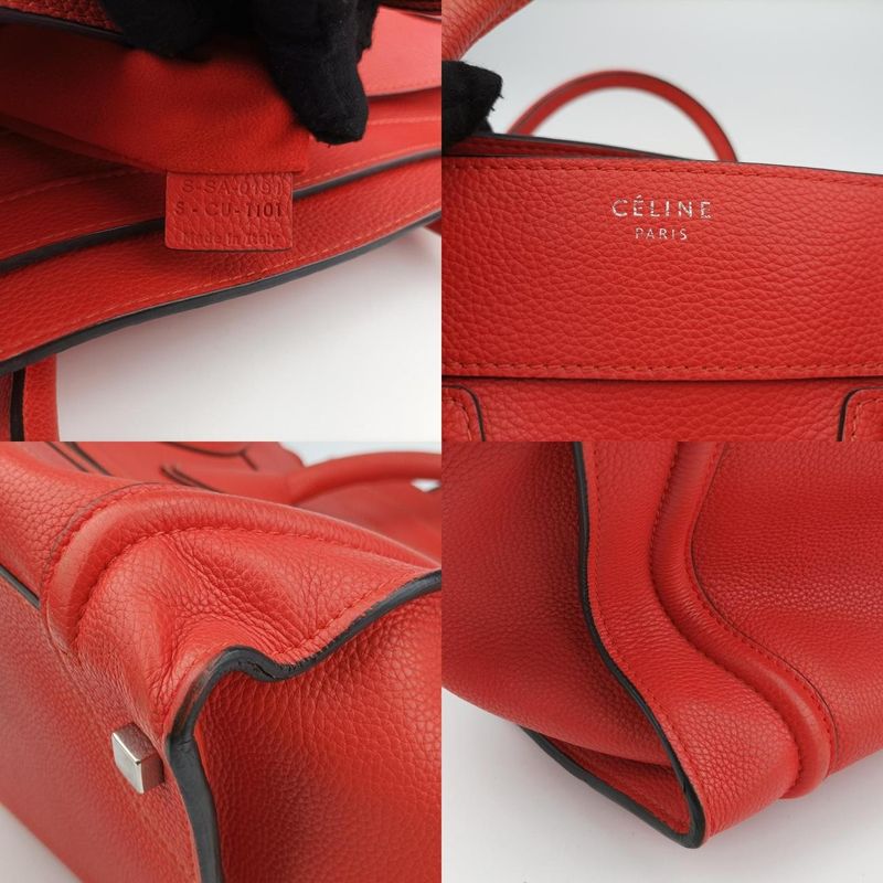 Celine Luggage Mini Shopper Orange Leather S-sa-0191 S-cu-1101