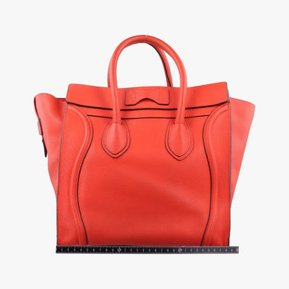 Celine Luggage Mini Shopper Orange Leather S-sa-0191 S-cu-1101