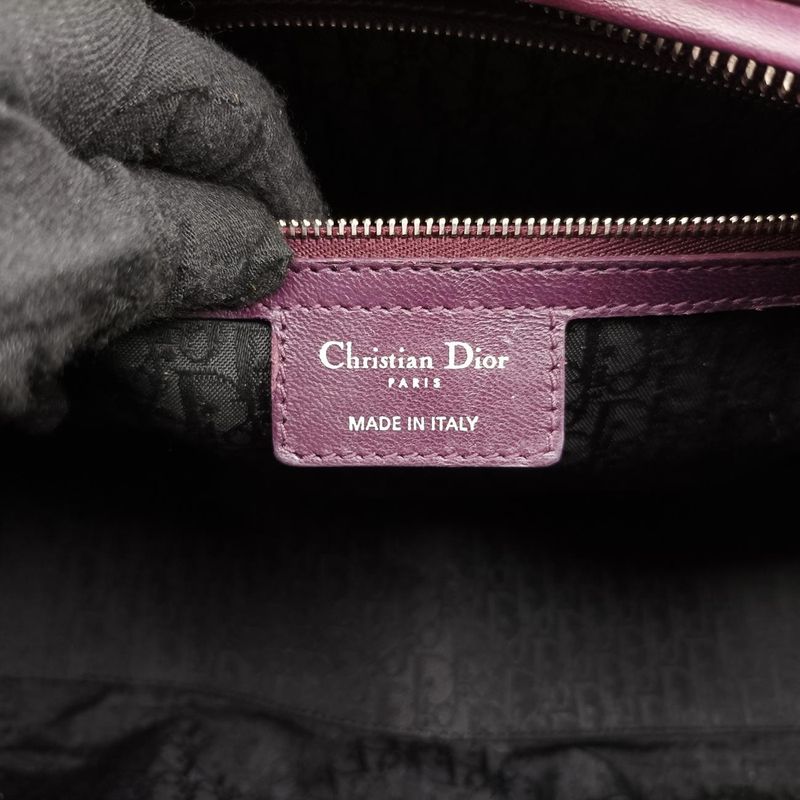 Christian Diorchristian Dior Lady Dior Purple Lambskin 01-ma-0130