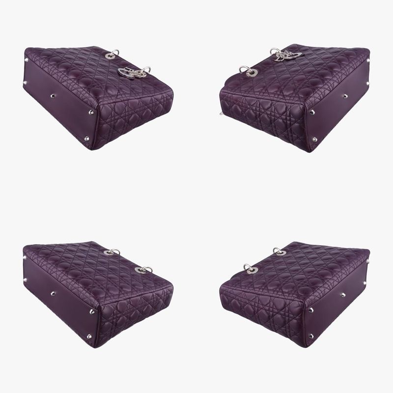 Christian Diorchristian Dior Lady Dior Purple Lambskin 01-ma-0130