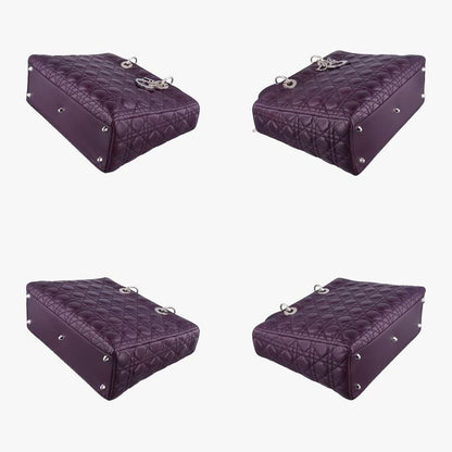 Christian Diorchristian Dior Lady Dior Purple Lambskin 01-ma-0130