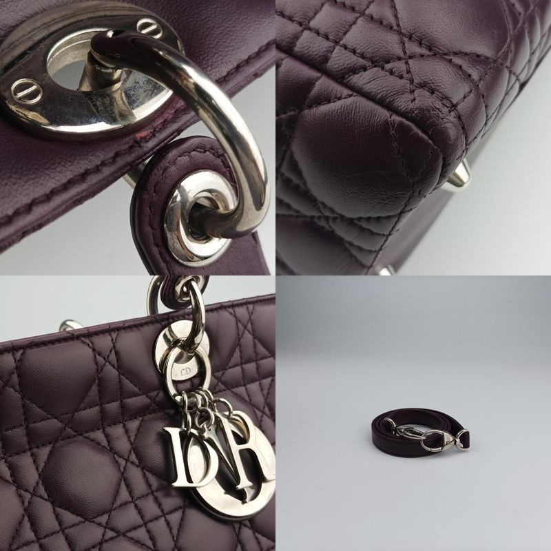 Christian Diorchristian Dior Lady Dior Purple Lambskin 01-ma-0130