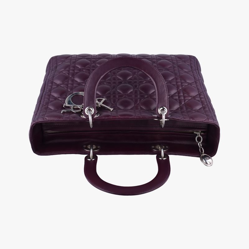 Christian Diorchristian Dior Lady Dior Purple Lambskin 01-ma-0130