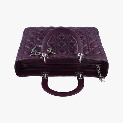Christian Diorchristian Dior Lady Dior Purple Lambskin 01-ma-0130