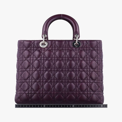 Christian Diorchristian Dior Lady Dior Purple Lambskin 01-ma-0130