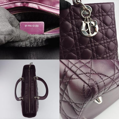 Christian Diorchristian Dior Lady Dior Purple Lambskin 01-ma-0130