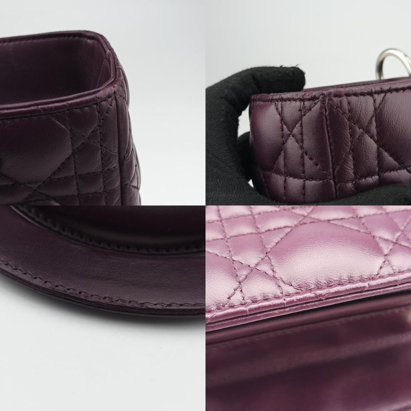 Christian Diorchristian Dior Lady Dior Purple Lambskin 01-ma-0130