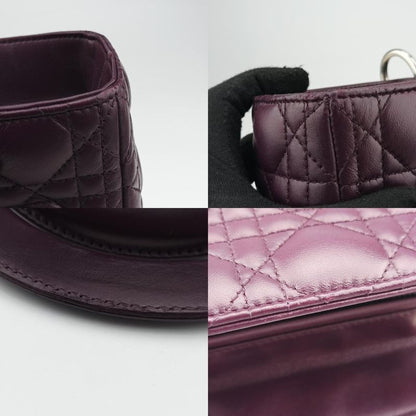 Christian Diorchristian Dior Lady Dior Purple Lambskin 01-ma-0130