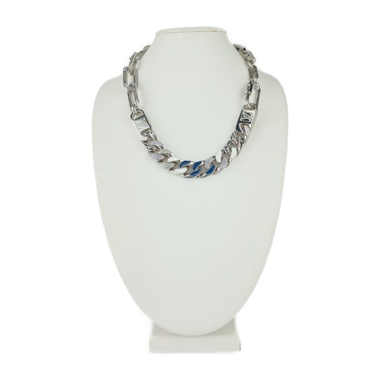 Louis Vuitton Necklace LV Collier Mix Chain Links Mp2461 Silver Multicolor