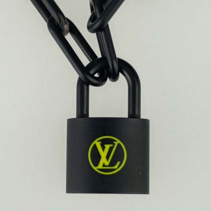 Louis Vuitton Bracelet Silver Lockit Virgil Abloh Q05270 Noir Black Profont
