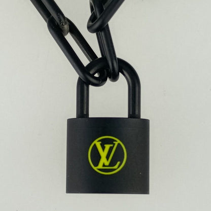 Louis Vuitton Bracelet Silver Lockit Virgil Abloh Q05270 Noir Black Profont