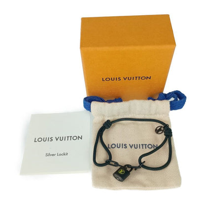 Louis Vuitton Bracelet Silver Lockit Virgil Abloh Q05270 Noir Black Profont