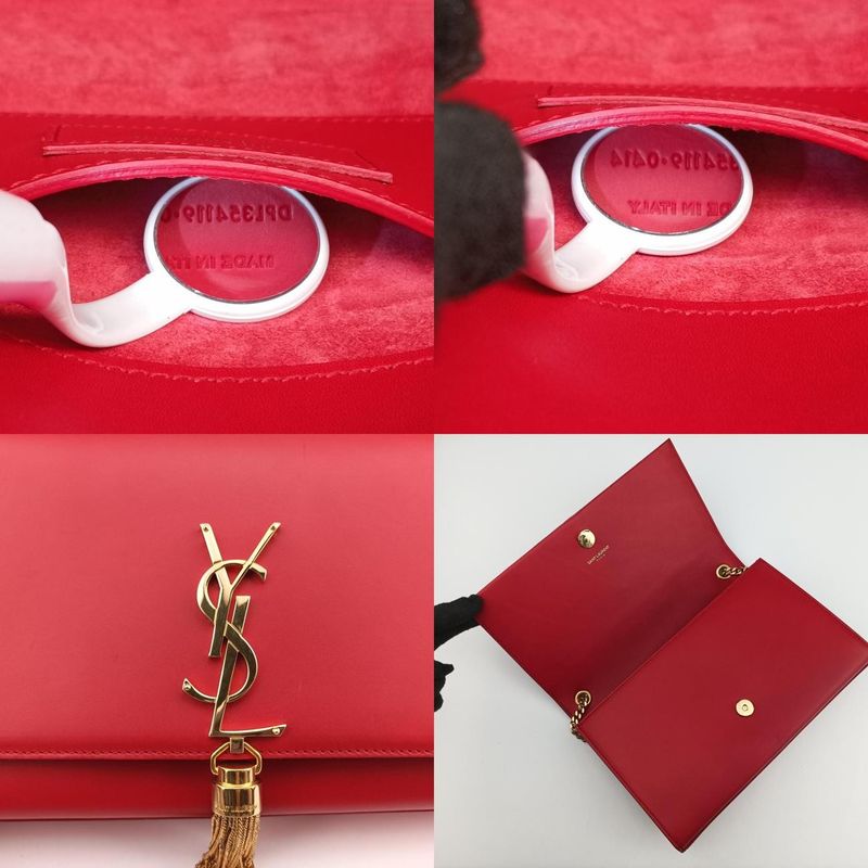 Yves Saint Laurent Yves Saint Laurent Kate Red Leather 354119 Dpl354119.0414