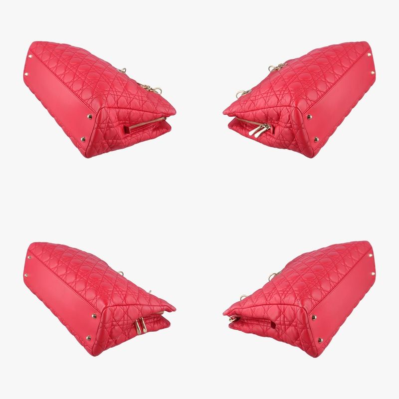 Christian Diorchristian Dior Soft Red Lambskin 17-bo-0163