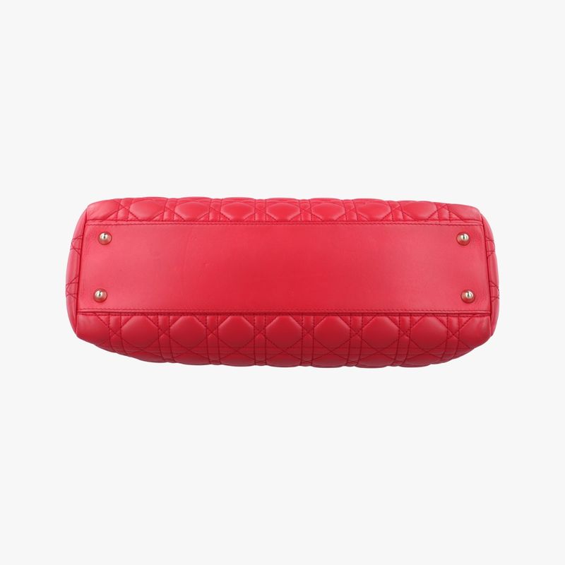 Christian Diorchristian Dior Soft Red Lambskin 17-bo-0163