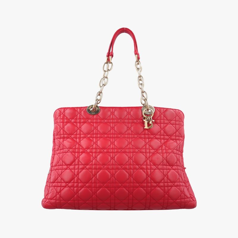 Christian Diorchristian Dior Soft Red Lambskin 17-bo-0163