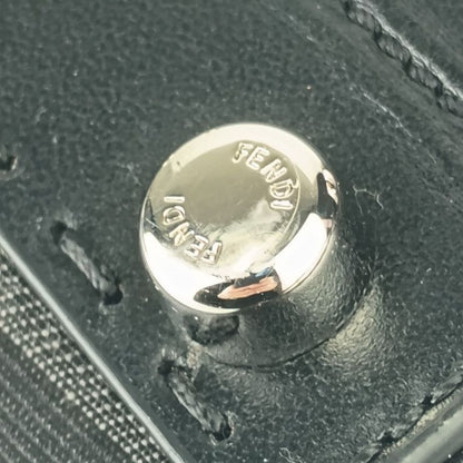 Fendi Shoulder Bag Zucca Mini Travel 7va552 Gray Black Canvas Leather Ladies