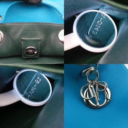 Christian Diorchristian Diorissimo Blue Leather 19-ma-0143