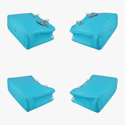 Christian Diorchristian Diorissimo Blue Leather 19-ma-0143