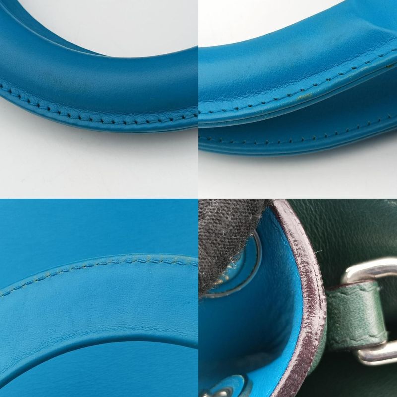 Christian Diorchristian Diorissimo Blue Leather 19-ma-0143