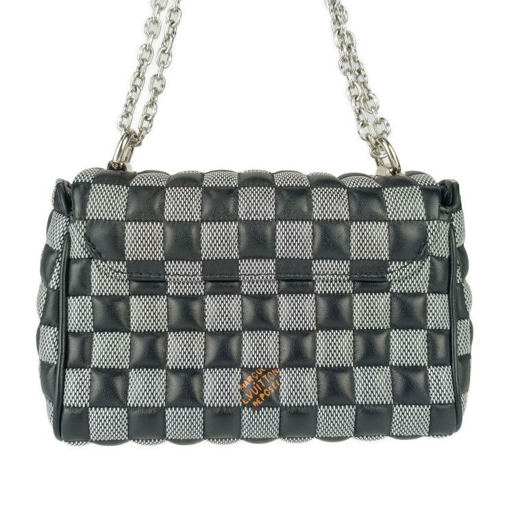 Louis Vuitton Damier Twist BB N40221 Black White Calf Leather Women Nicolas