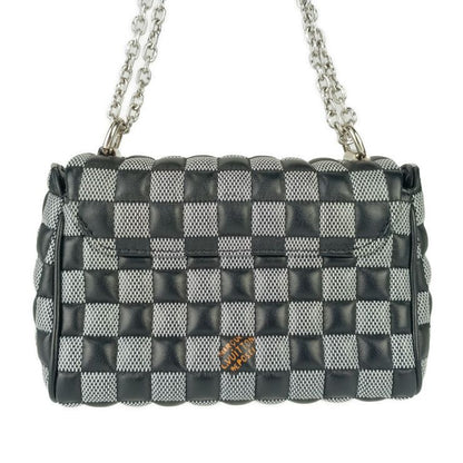Louis Vuitton Damier Twist BB N40221 Black White Calf Leather Women Nicolas