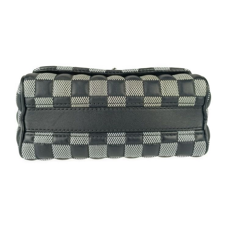 Louis Vuitton Damier Twist BB N40221 Black White Calf Leather Women Nicolas