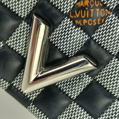 Louis Vuitton Damier Twist BB N40221 Black White Calf Leather Women Nicolas
