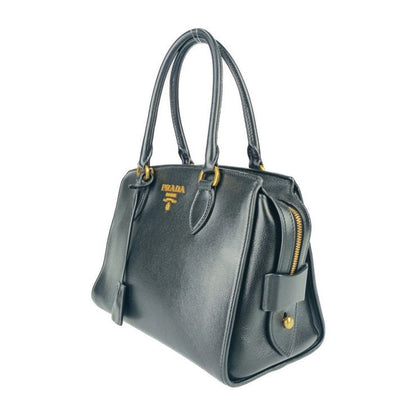 Prada Handbag 2WAY Bag 1ba164 Black Gold Hardware Calf Leather Ladies Shoulder