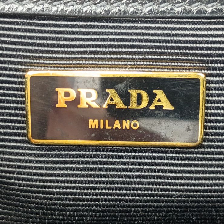 Prada Handbag 2WAY Bag 1ba164 Black Gold Hardware Calf Leather Ladies Shoulder
