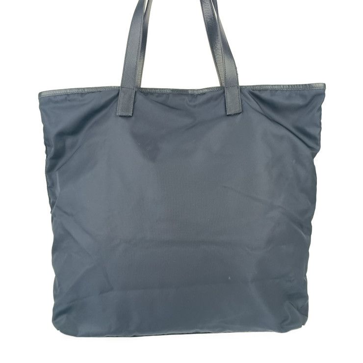 Prada Tote Bag Tote Bag Br4371 Navy Nylon Leather Unisex Shoulder Bag Triangle