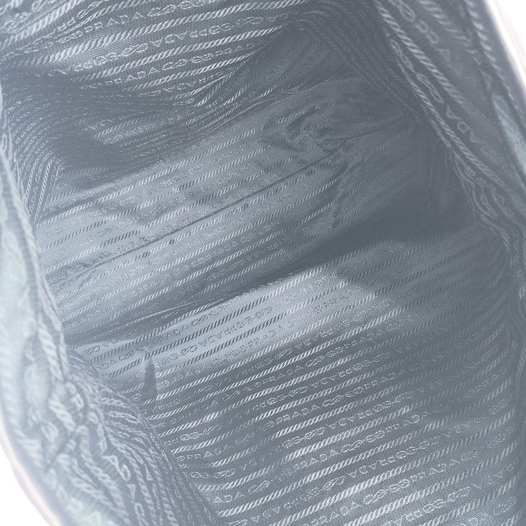 Prada Tote Bag Tote Bag Br4371 Navy Nylon Leather Unisex Shoulder Bag Triangle