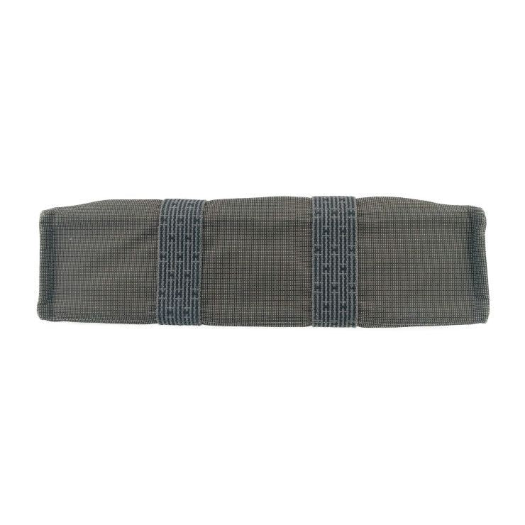 Hermes Tote Her Line Tote MM - Grey Silver Hardware Canvas Unisex Handbag