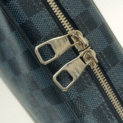Louis Vuitton Second Bag Trousse Toilette GM N47523 Navy Silver Hardware Damier